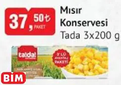 TADA MISIR KONSERVESİ